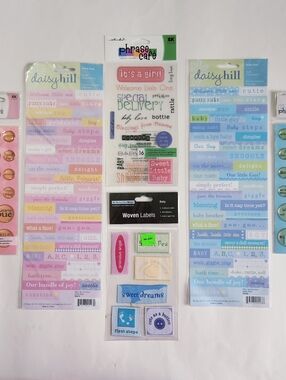 NWT It's A Girl & It's A Boy New Baby Scrapbooking Sticker Lot